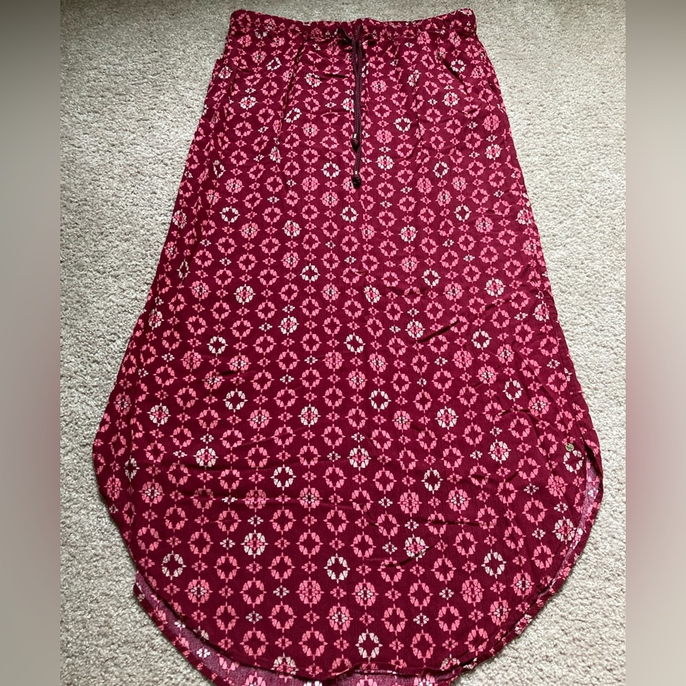 Women's Eddie Bauer Pink Printed Drawstring Skirt size Medium M